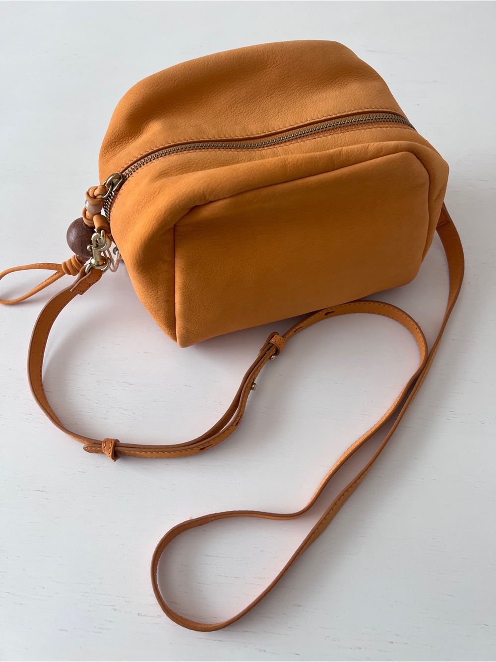 Lucky Brand Kata Leather Crossbody Bag – Radiant Yellow/Orange